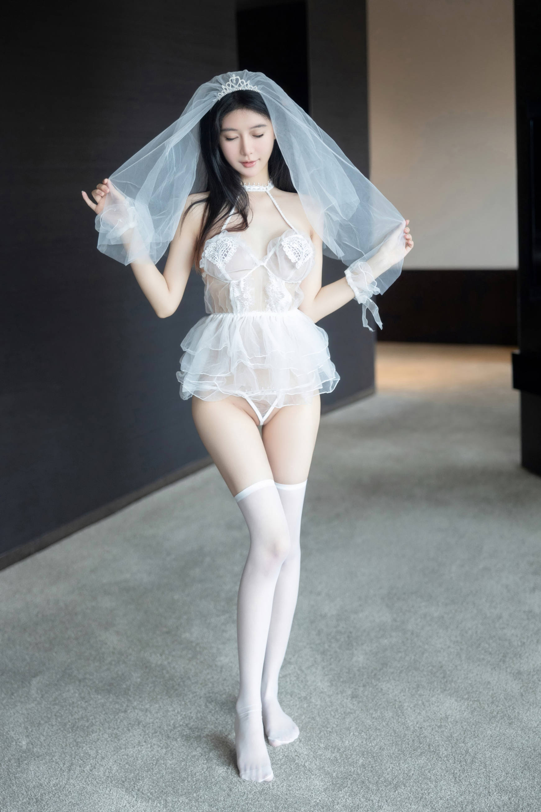 图片[4]-[秀人内购] 谢小蒽(幼幼) 诱人私拍福利 婚纱-看套图