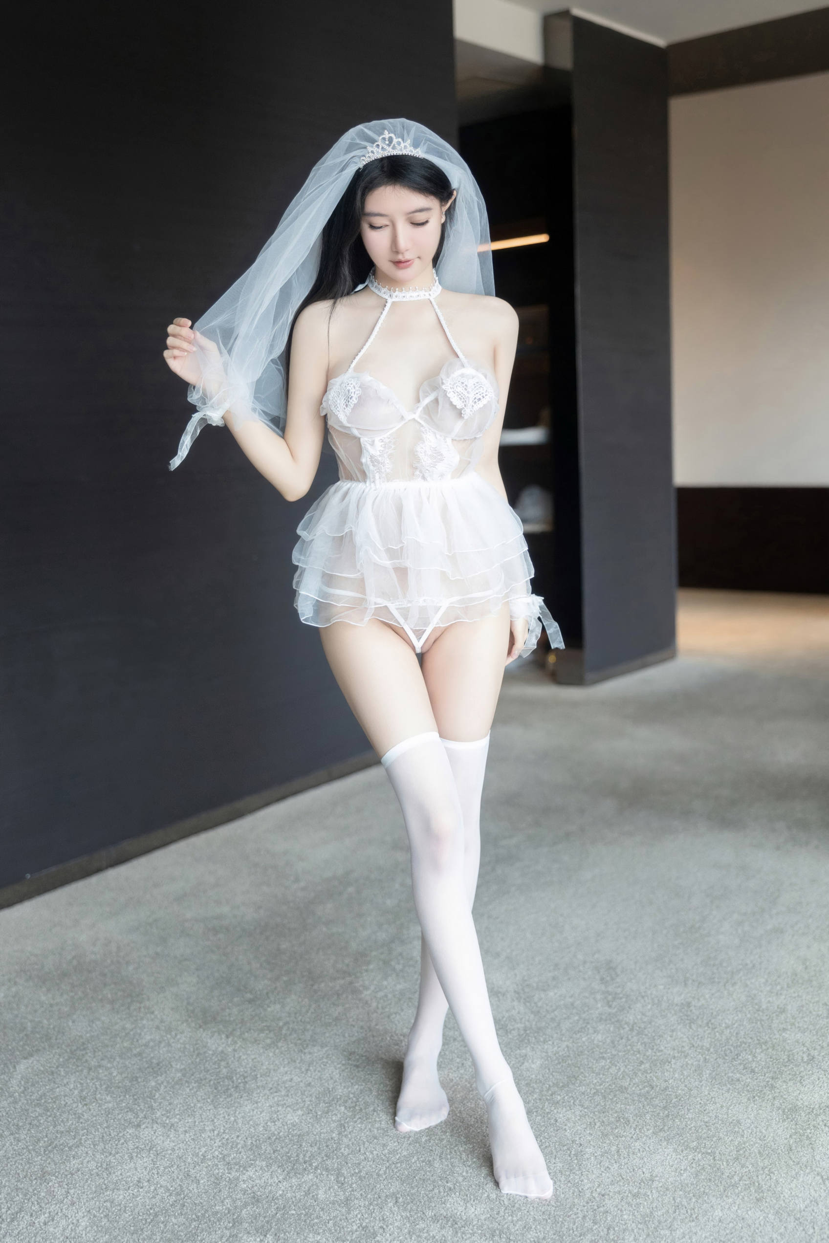 图片[5]-[秀人内购] 谢小蒽(幼幼) 诱人私拍福利 婚纱-看套图